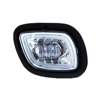 Freightliner Cascadia 2008-2017 Fog Light with Halo, Chrome, Driver Side
