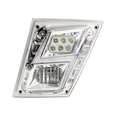 Volvo VN/VNL 2003-2017 High Power LED Fog Light, Chrome, Passenger Side
