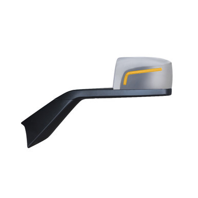 CHROME HOOD MIRROR ASSEMBLY W/ SEQUENTIAL TURN SIGNAL FITS VOLVO VN/ VNL 2018+ - PASSENGER