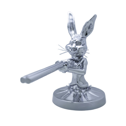CHROME SHOTGUN BUNNY HOOD ORNAMENT