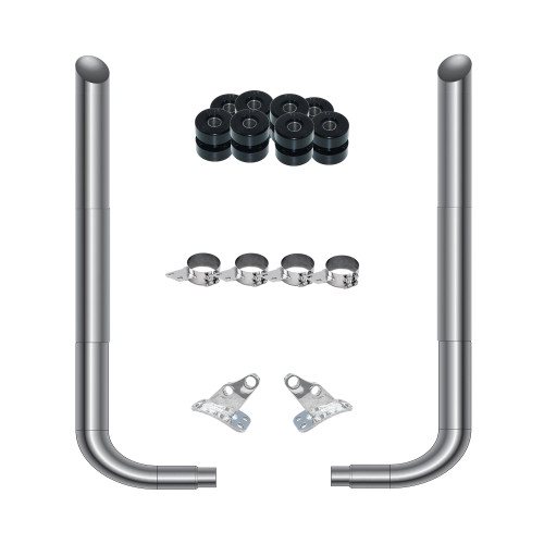 8" TURN OUT COMPLETE EXHAUST KIT W/ 90° PICKETT ELBOWS