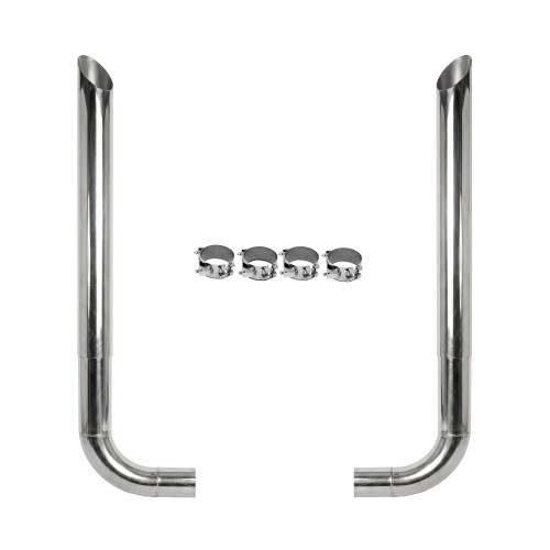 7" MITER CUT COMPLETE EXHAUST KIT W/ 90° SHORT ELBOWS (FREIGHTLINER)