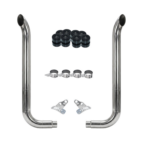 7" TURN OUT COMPLETE EXHAUST KIT W/ 90° PICKETT ELBOWS