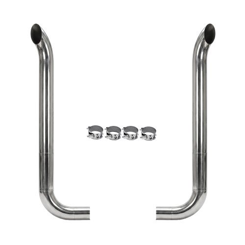 7" TURN OUT COMPLETE EXHAUST KIT W/ 90° SHORT ELBOWS (FREIGHTLINER)
