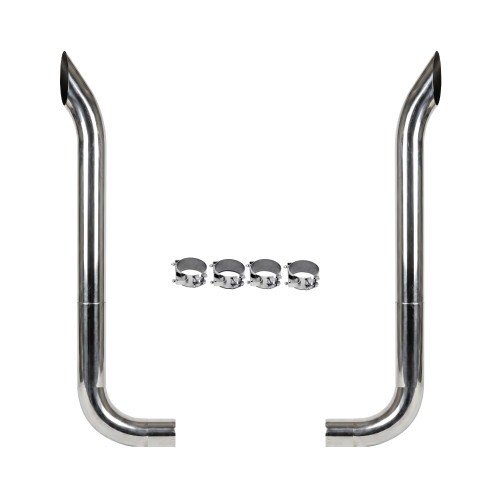6" BULL HAULER COMPLETE EXHAUST KIT W/ 90° SHORT ELBOWS (FREIGHTLINER)