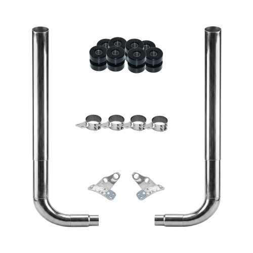 6" FLAT TOP COMPLETE EXHAUST KIT W/ 90° PICKETT ELBOWS