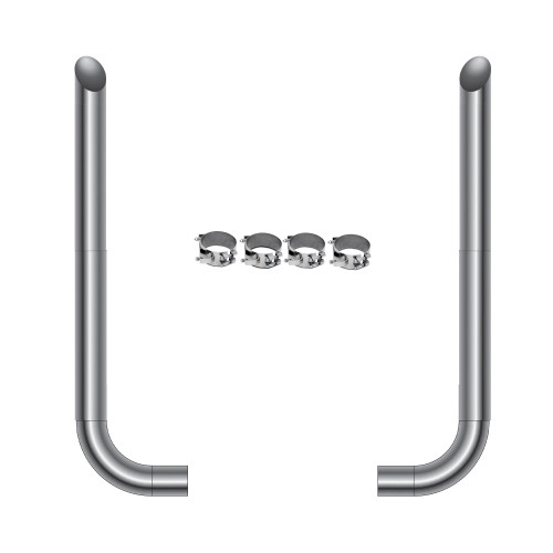 6" MITER CUT COMPLETE EXHAUST KIT W/ 90° SHORT ELBOWS (FREIGHTLINER)