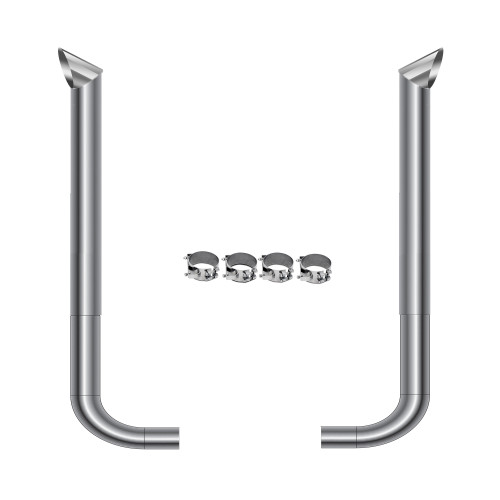 7" CHINO CUT COMPLETE EXHAUST KIT W/ 90° SHORT ELBOWS (FREIGHTLINER)