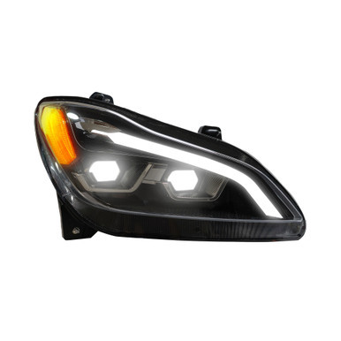 KENWORTH T680 2022+ LED HEADLIGHT W/ SEQUENTIAL TURN SIGNAL BLACK (DRIVER)