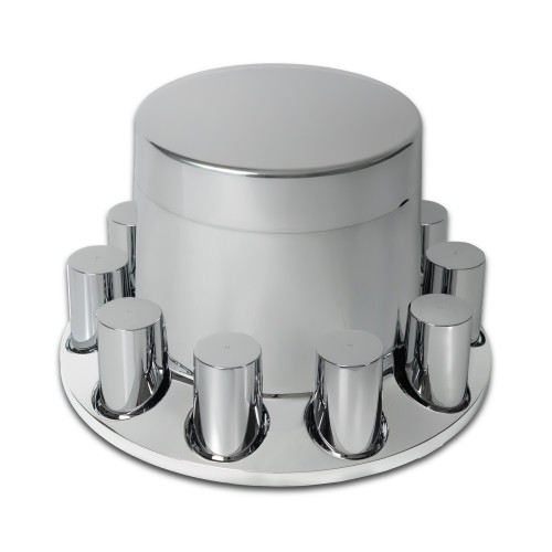 Flat Rear Axle Cover W/ 33mm Threaded Lug Nut Covers