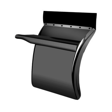 34" SMOKED QUARTER FENDERS W/ TRIANGLE MOUNTS STAINLESS STEEL