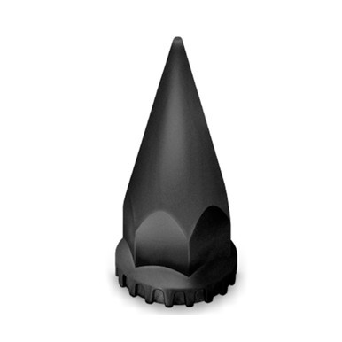 33mm SUPER SPIKE LUG NUT COVER THREAD ON - BLACK