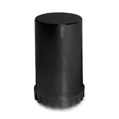 33mm TALL TOP HAT W/ NOTCHED BOTTOM LUG NUT COVER THREAD ON - BLACK
