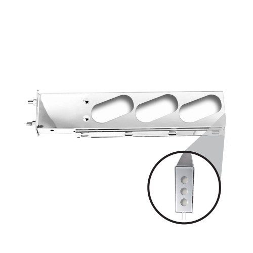 SPRING LOADED MUDFLAP HANGERS W/ 6 - OVAL & 6 - 3/4" LIGHT HOLES- 2.5" BOLT PATTERN - NONE