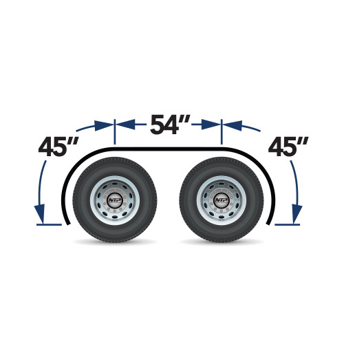 144" SMOOTH PAINTABLE ALUMINUM FULL FENDER ROLLED EDGE - 8 GAUGE