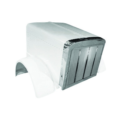 PETERBILT 379 FIBERGLASS HOOD W/ STAINLESS STEEL GRILLE AND SURROUND 1988-2006