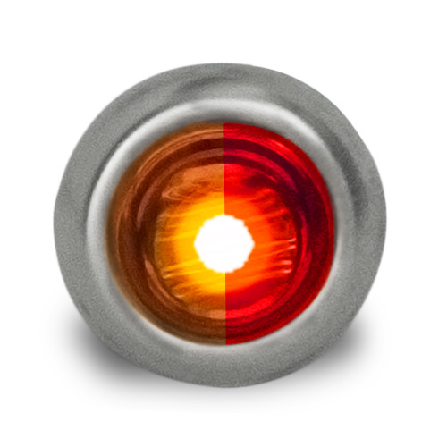 3 LED 3/4″ DUAL COLOR MINI LIGHT – AMBER & RED/CLEAR LENS