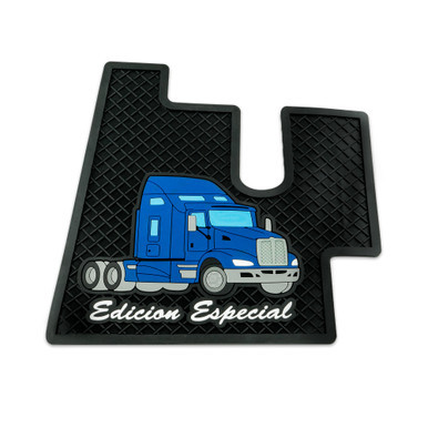 RUBBER FLOOR MATS FOR KENWORTH T600 & T660 - BLUE