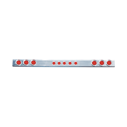 SS Rear Light Bar W/6-4"Clear Red Spyder Lights & W/5-2"Clear  Red Lights