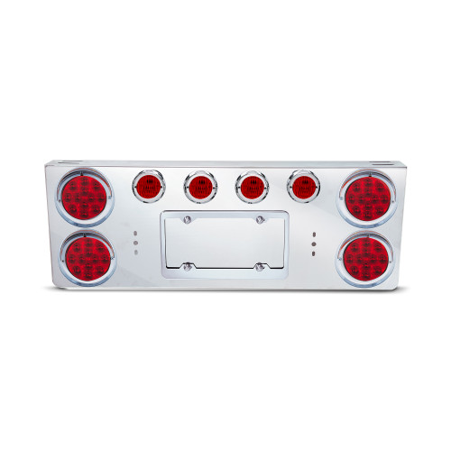 SS Rear Panel W/4-4"Economy LED Light & W/4-2"LED Light On The Top
