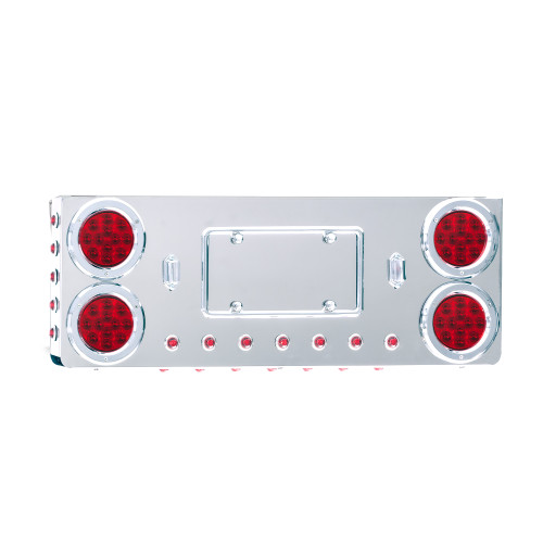 Rear Center Panel w/ 4 x 4" & 24 x 3/4" Red Pro Series Lights