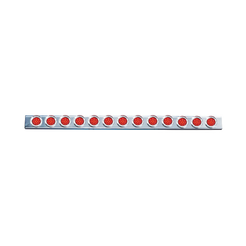 SS Rear Light Bar W/13-4" Red Economy Round Lights