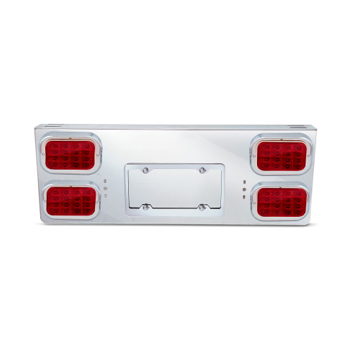 SS Rear Light Panel W/4 Red Spyder Rectangular Light