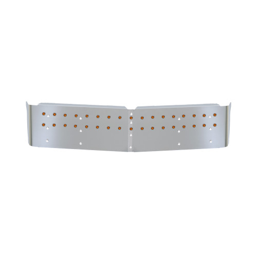 13" KW DROP VISOR WITH 42 3/4'' LIGHT HOLES FITS CURVED WINDSHIELD W/AMBER LIGHTS