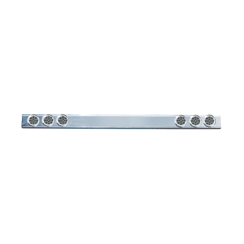SS Rear Light Bar W/6-4"Clear Red Round Lights Complete Kit