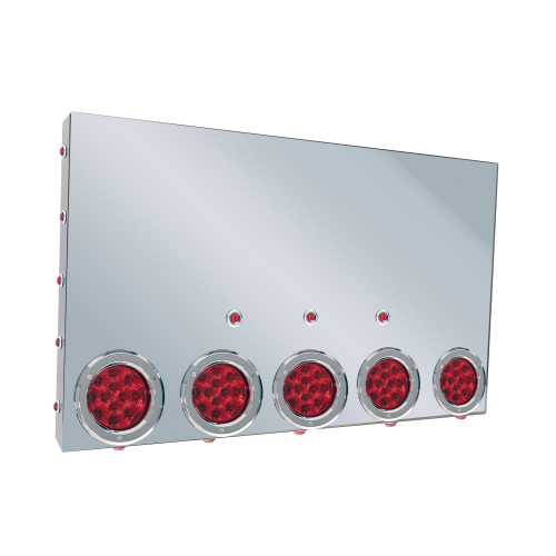 20" Rear Center Panel W/5-4" Round  Red Lights & 18-3/4"Red Lights