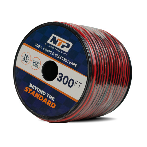 14 AWG ELECTRICAL WIRE PARALLEL BLACK & RED - 300ft