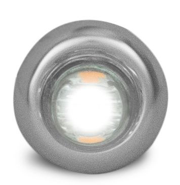 2 LED CLEARANCE/MARKER LIGHT CLEAR W/ CH. BEZEL BULK