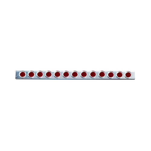 SS Rear Light Bar W/13-4" Red Round Lights