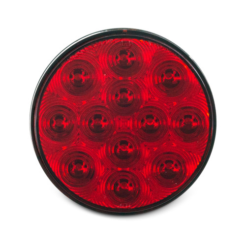 4" Round Economy Red Turn and Tail Light W/12 LEDS W/ RED Reflector