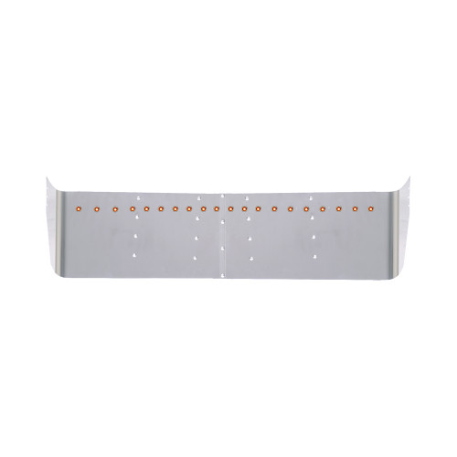 SS FL CASCADIA 16" DROP VISOR W/20-3/4"AMBER LIGHTS HOLE CONDO/ MIDROOF