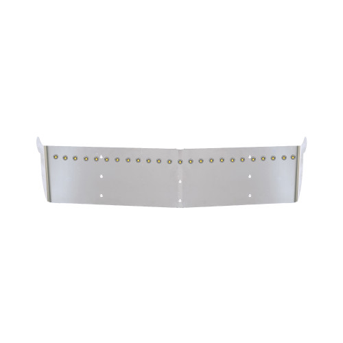 SS 15" DROP VISOR KENWORTH T680 W/ 24-3/4"CLEAR AMBER LIGHTS