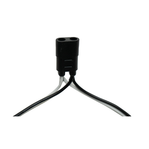 2 PIN FEMALE PLUG, SINGLE WIRE 6" SPREAD