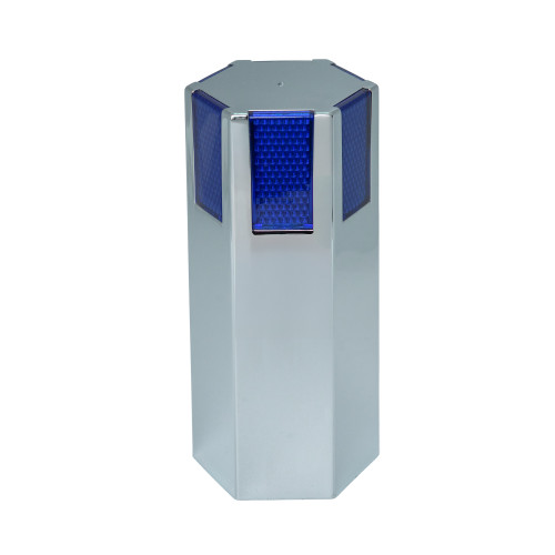 33mm HEXAGON LUG NUT COVER W/ BLUE REFLECTOR THREAD ON – 5″