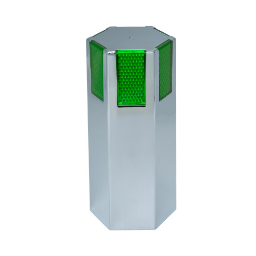 33mm HEXAGON LUG NUT COVER W/ GREEN REFLECTOR THREAD ON – 5"