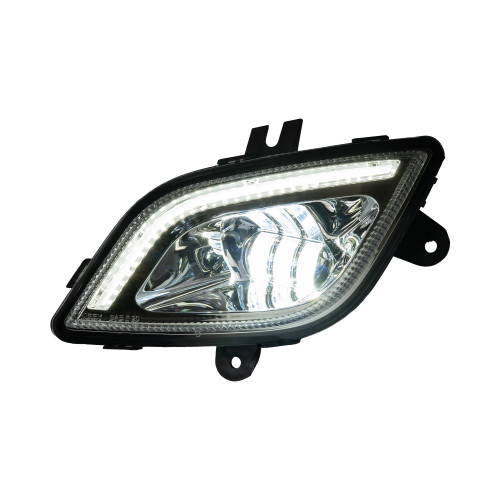 Freightliner Cascadia 2018-2025 High Power LED Fog Light, Chrome, Driver Side