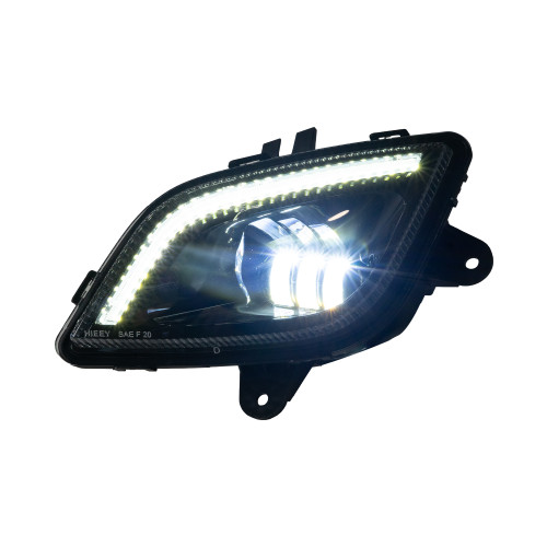 Freightliner Cascadia 2018-2025 High Power LED Fog Light, Black, Driver Side