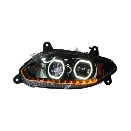 International LT 2017+ LED Headlight, Black, Driver Side