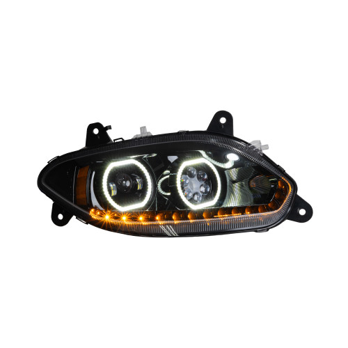 International LT 2017+ LED Headlight, Black Passenger