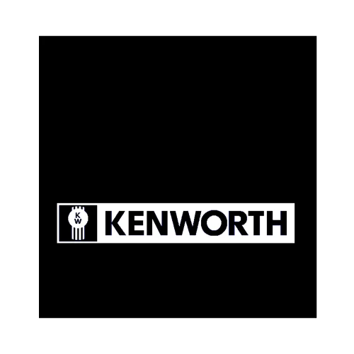 24" x 24" KW LOGO MUD FLAP - WHITE