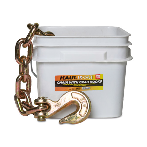 20' X 1/2" G70 CHAIN WITH GRAB HOOKS WLL 11,300 lbs