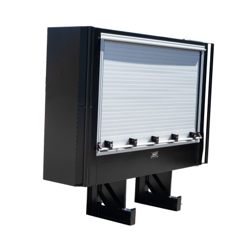 HEADACHE RACK W/ ROLL UP DOOR 79" x 72" x 18" - BLACK - view 2