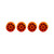 9 LED 2" ROUND DIAMOND REFLECTOR LIGHT 4 PACK– AMBER