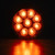 9 LED 2″ ROUND DIAMOND REFLECTOR LIGHT – AMBER LED/CLEAR LENS
