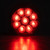 9 LED 2″ ROUND DIAMOND REFLECTOR LIGHT – RED