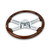 18'' WOOD STEERING WHEEL WITH 4 CHROME SPOKES